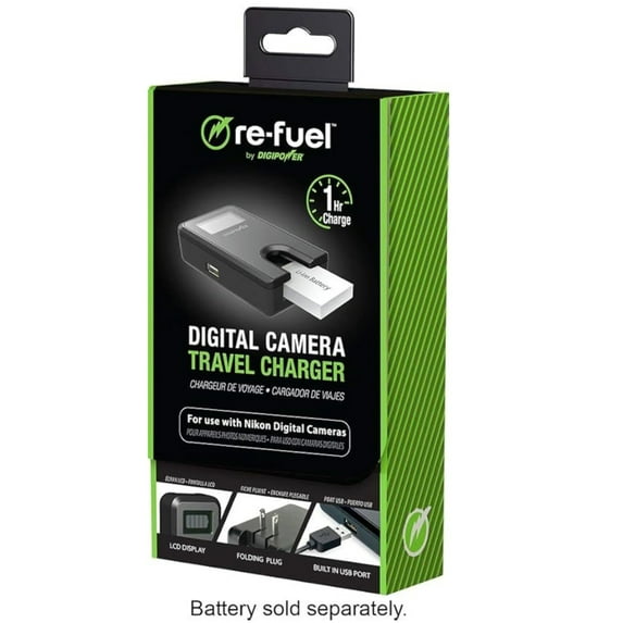 Digipower Re-Fuel Travel Charger for Nikon with USB (RF-TC-55N) Digipower Re-Fuel Travel Charger for Nikon with USB (RF-TC-55N)